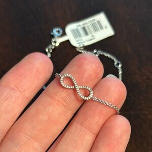 0.06ctw diamond Infinity anklet 9.5 inches